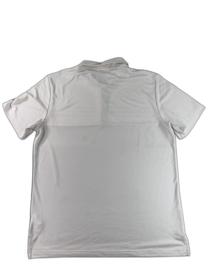 adidas Golf Polo Shirt Mens Gray Striped Performance Short Sleeve Regular Fit L