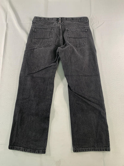 Arizona Jean Co Jeans Boys 10 Husky Black Gray Relaxed Straight Denim 5 Pocket