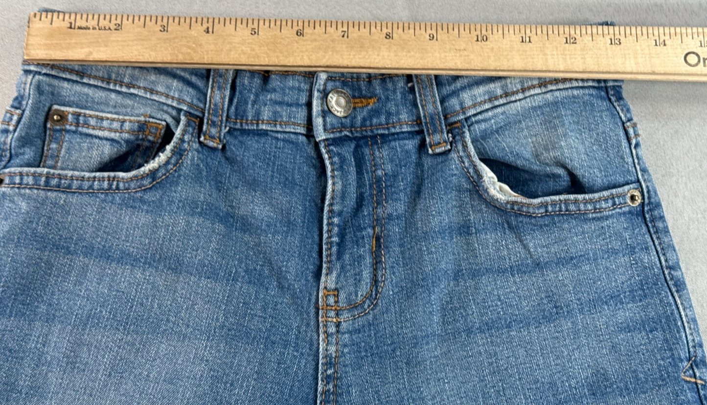 Cat & Jack Bootcut Jeans Girls 12 Stretch Adjustable Waist Blue Denim Pants