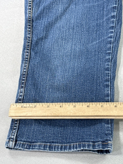 White Stag Jeans Womens M Blue Cotton Spandex Straight Leg Relaxed Fit