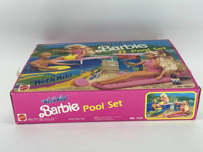 1989 Mattel Barbie Wet 'n Wild Pool Set w Box amp Accessories aposn Apparel