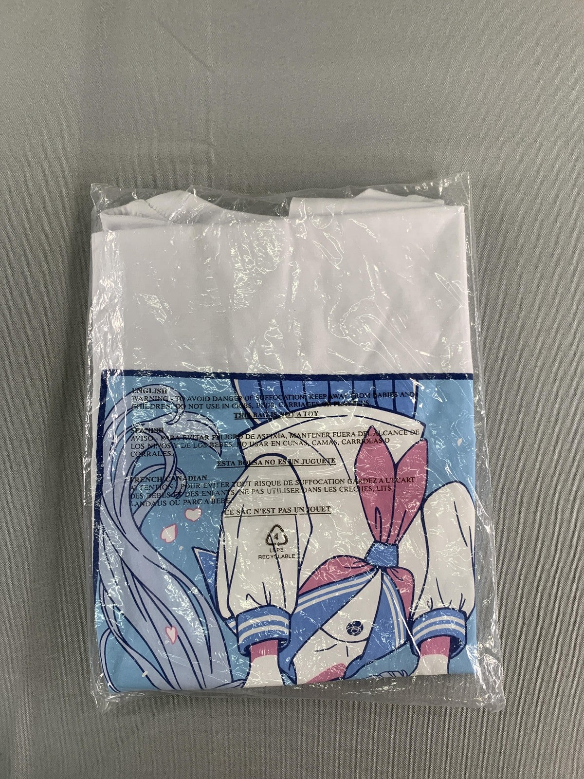 AS Colour Shirt Mens Small White Anime Girl Glasses Graphic Tee Staple Kawaii