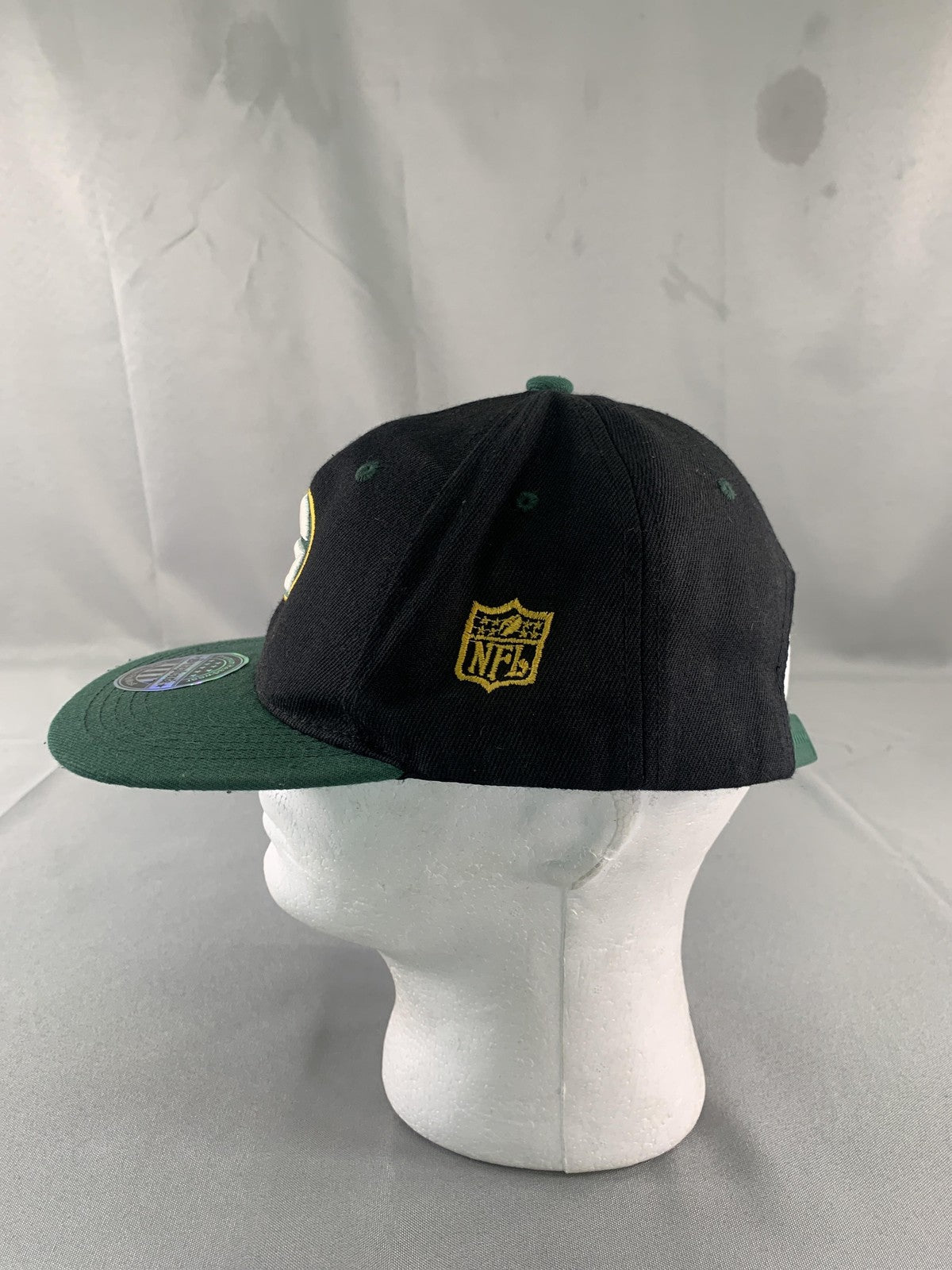 Green Bay Packers Hat Cap Snap Back Mens One Size Black Green NFL Football