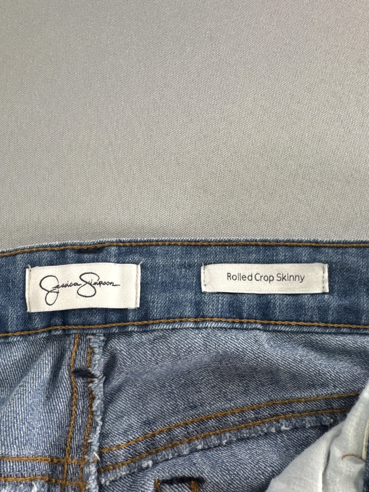 Jessica Simpson Jeans Womens 4 Rolled Crop Skinny Stretch Denim Casual Pants 54