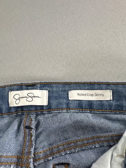 Jessica Simpson Jeans Womens 4 Rolled Crop Skinny Stretch Denim Casual Pants 54