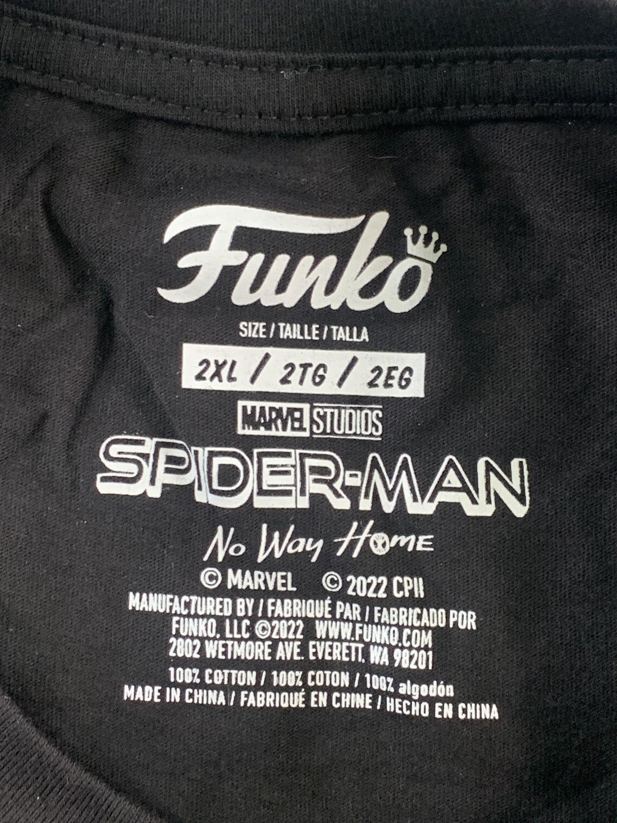 Spider-Man Shirt Mens 2XL Black Funko Marvel No Way Home Movie Graphic Tee 2022