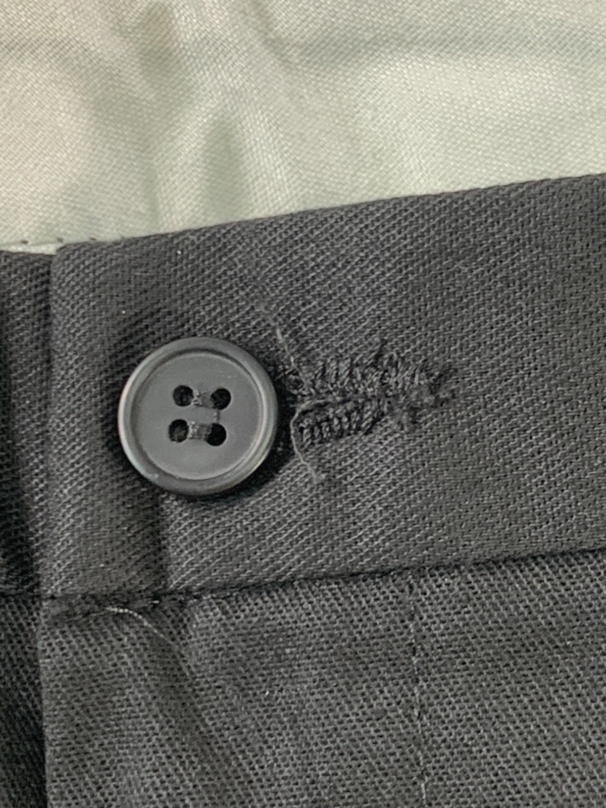 Edwards Chino Pants Mens 36 Black Flat Front Poly Cotton Uniform Work Unbranded