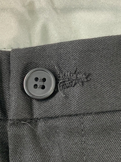Edwards Chino Pants Mens 36 Black Flat Front Poly Cotton Uniform Work Unbranded