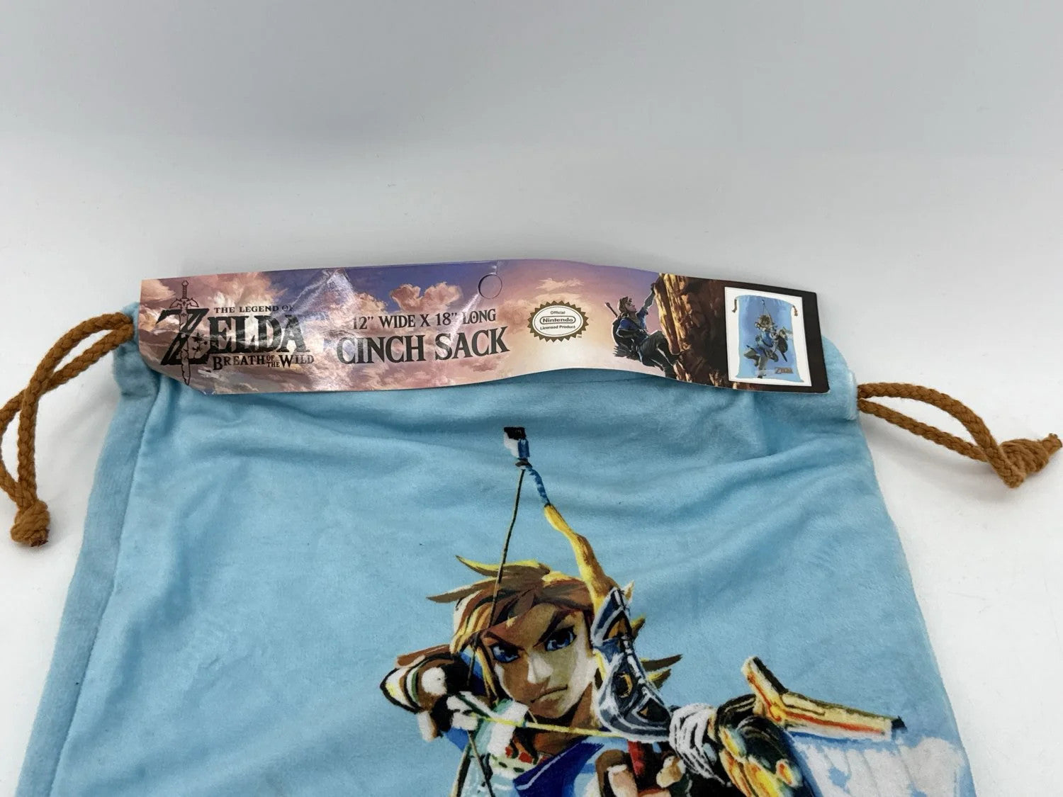 Zelda Breath of the Wild Cinch Sack | Nintendo Switch Promo Drawstring Bag 965