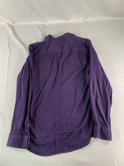 Marc Anthony Shirt Mens Large Purple Stretch Slim Fit Long Sleeve Button Front