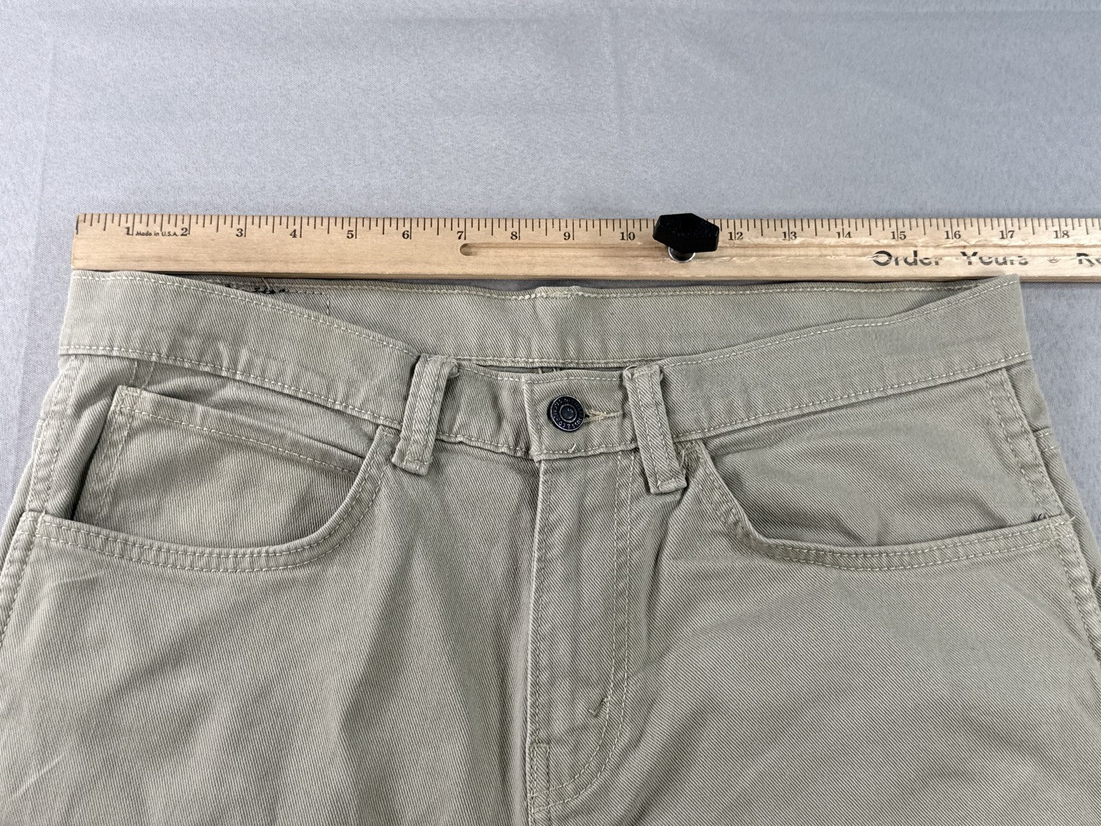 Levi's Straight Leg Pants 34 x 32 34x32 Beige Cotton Elastane Chino Stretch Five
