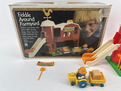 Tomy Fiddle Around Farmyard Barn 1053 1981 Vintage Playset Parts Repair Lot
