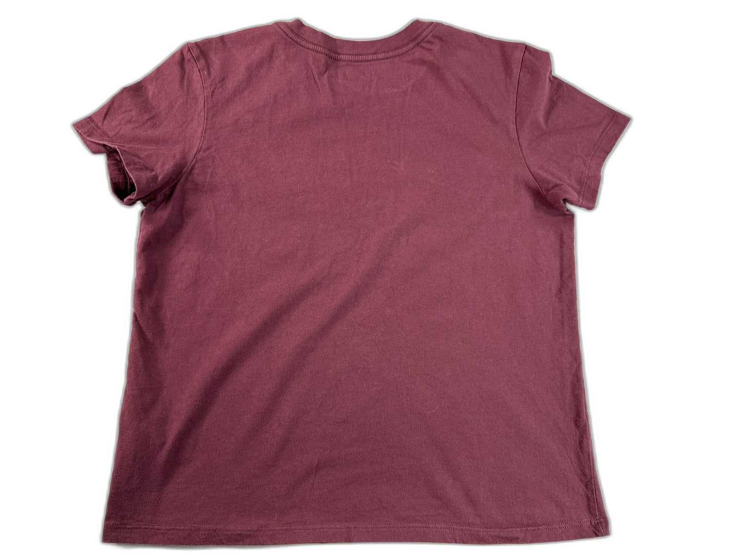 VANS Off Wall Burgundy Graphic Tee Large Cotton Crewneck Short Sleeve Skate