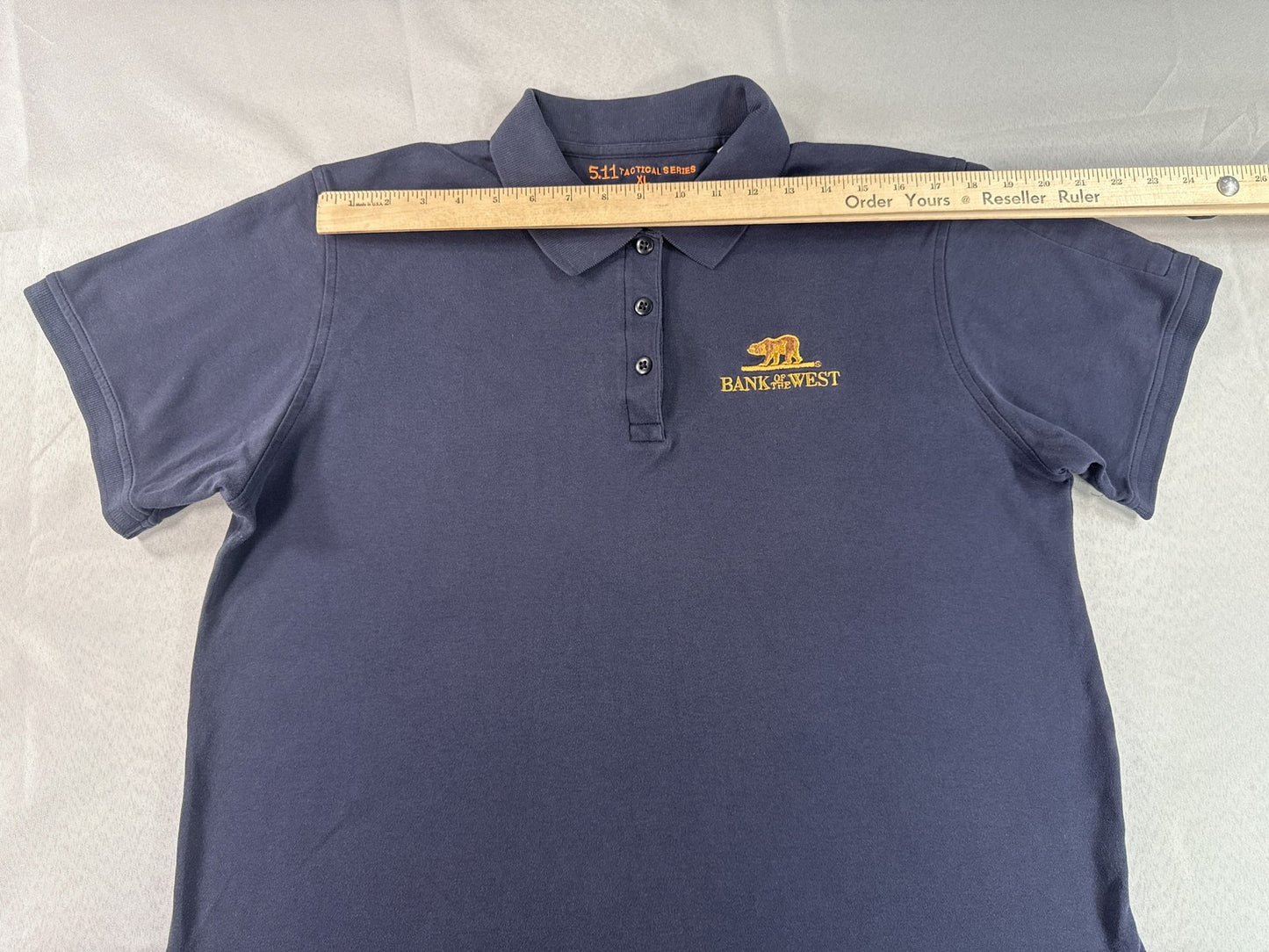 5.11 Bank of the West Tactical Series Polo Shirt XL Navy Short Sleeve