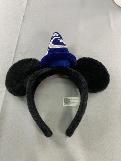 Disney Parks Sorcerer Mickey Mouse Ears Headband Adult Black Blue Hat Cap NWT