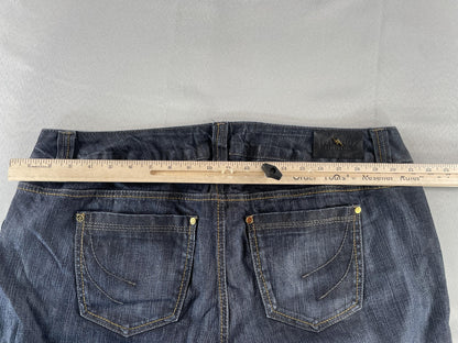 Freestyle Revolution Jeans Womens 22 Blue Bowie Sand Stretch Denim Straight Leg