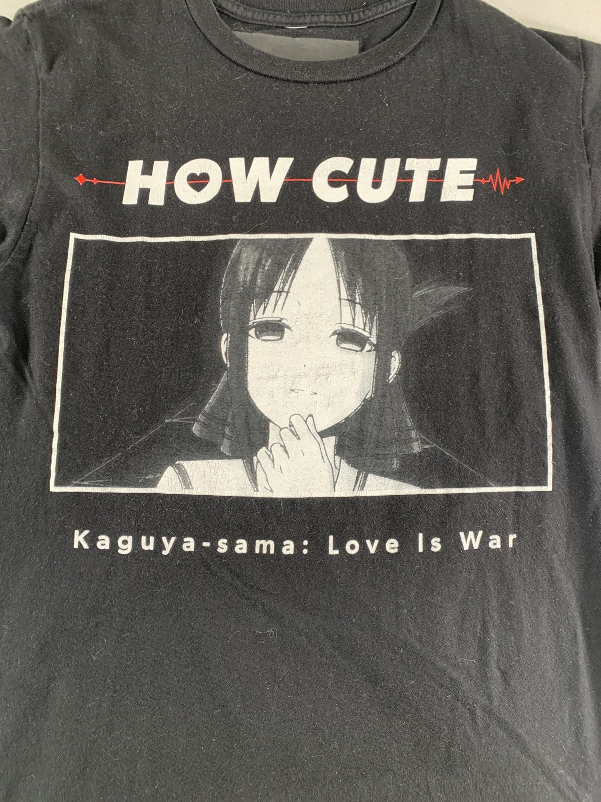 Kaguya-sama Love Is War Shirt Mens Medium Black Kaguya How Cute Anime Graphic on