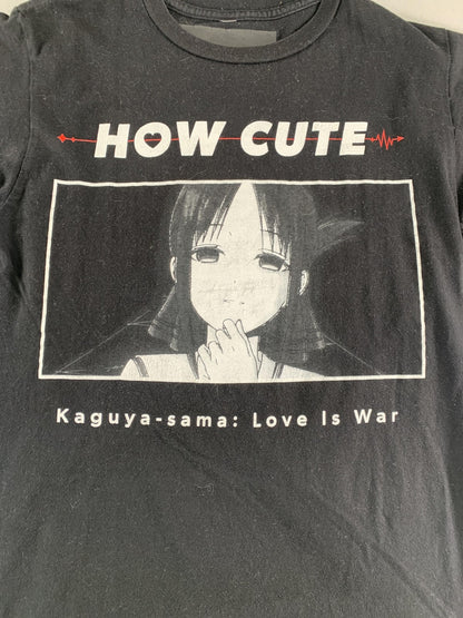 Kaguya-sama Love Is War Shirt Mens Medium Black Kaguya How Cute Anime Graphic on