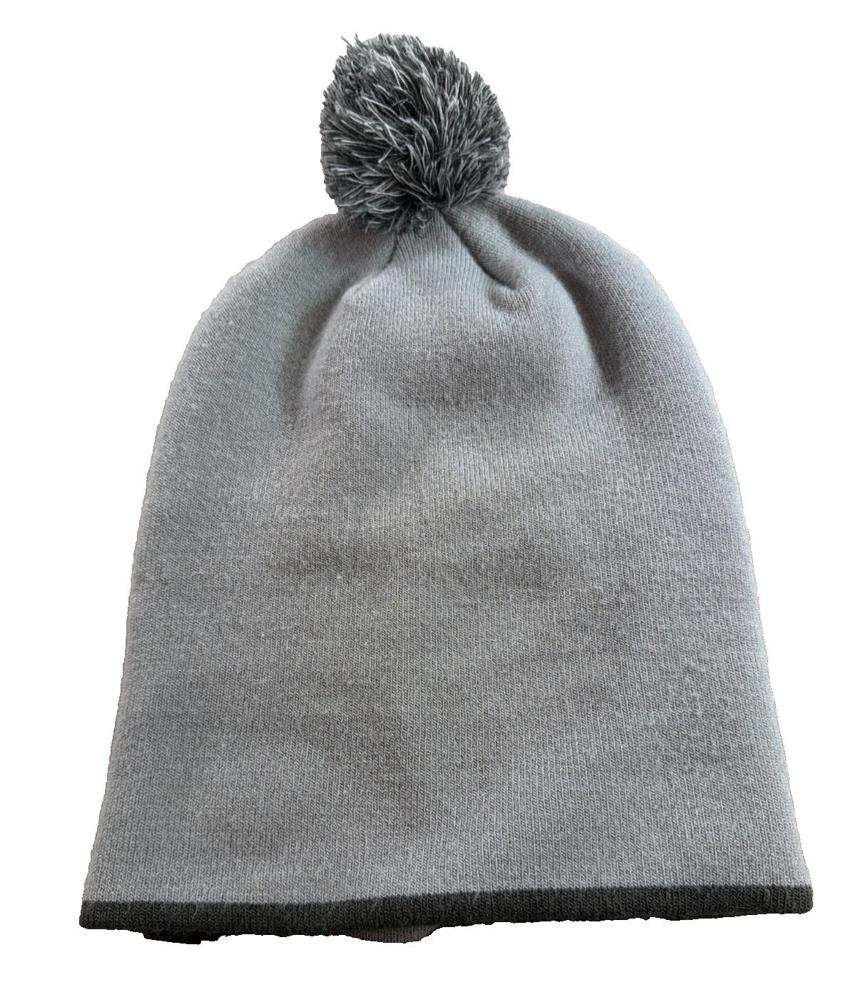 North Face Ski Tuke Bear Pom Beanie Reversible Gray Black 1966 Knit Hat OS NWT