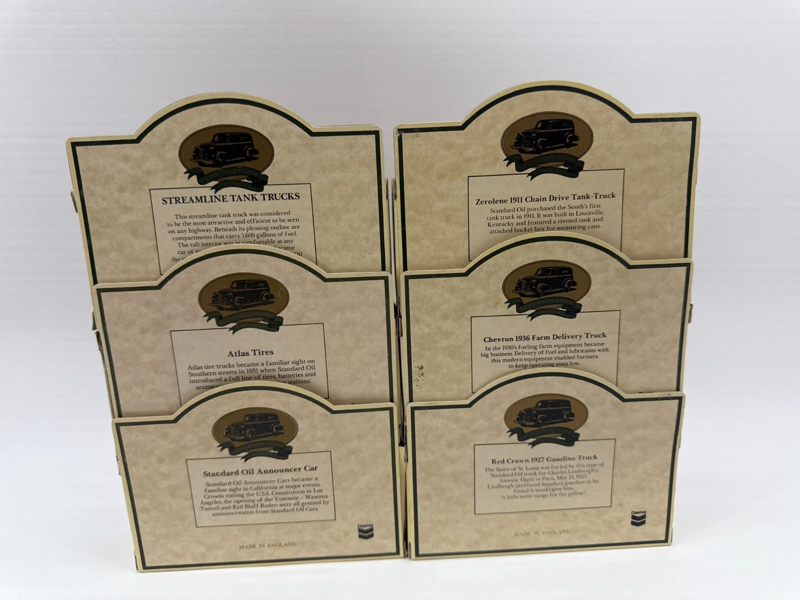Lledo Days Gone Standard Oil Chevron Truck Set Lot 6 Diecast England Boxed Red
