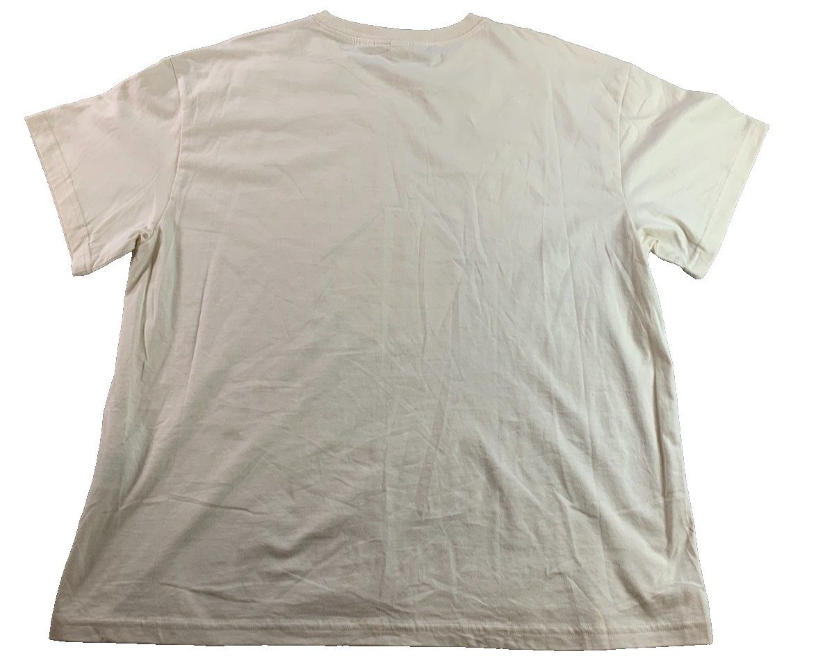 H&M Smiley Originals California Mens L Cream Graphic Tee Happy Face Streetwear