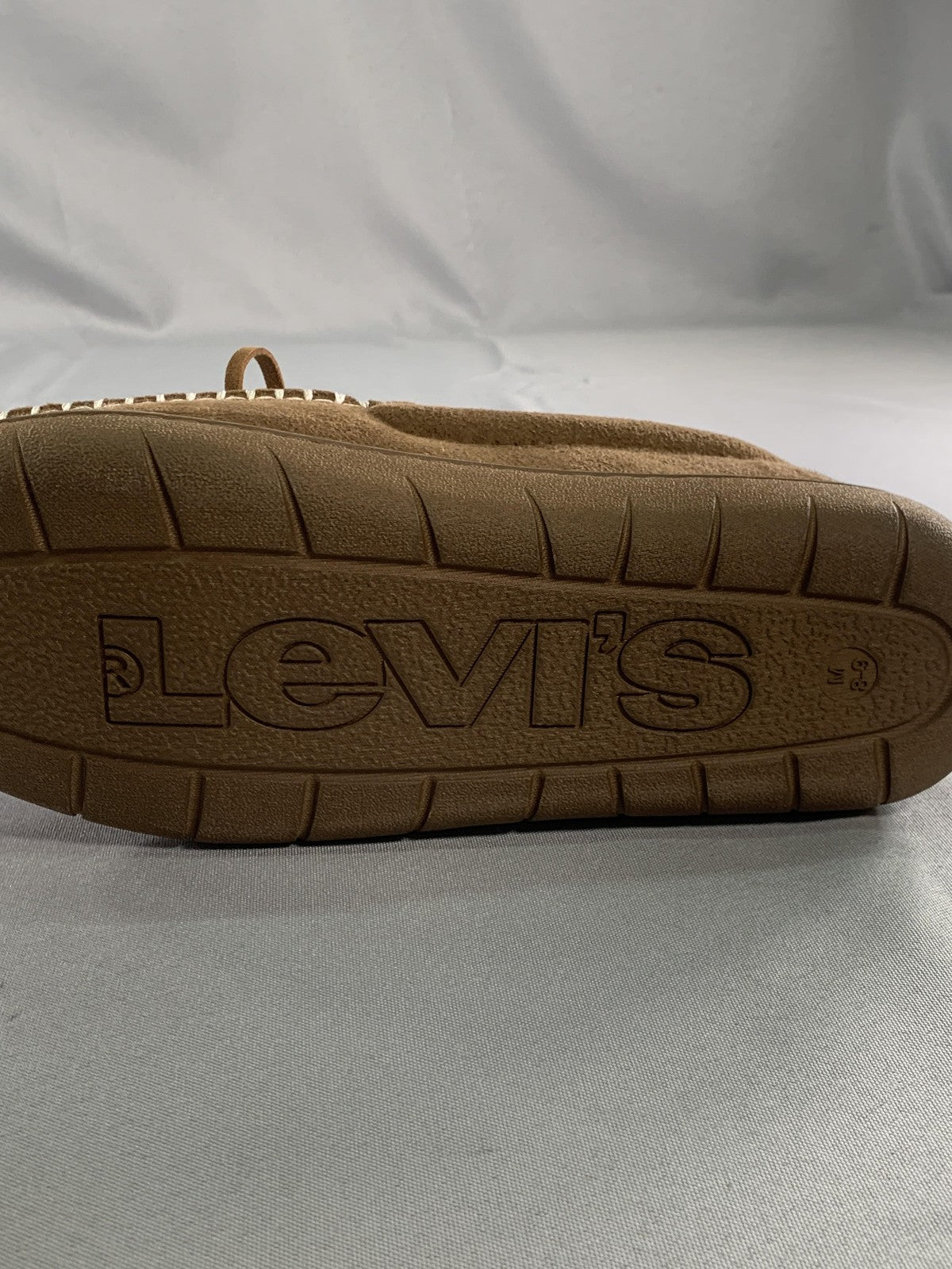 Levis Comfort Lite Moccasin Slippers Mens Size 8 5 Brown Memory Foam Shoes red