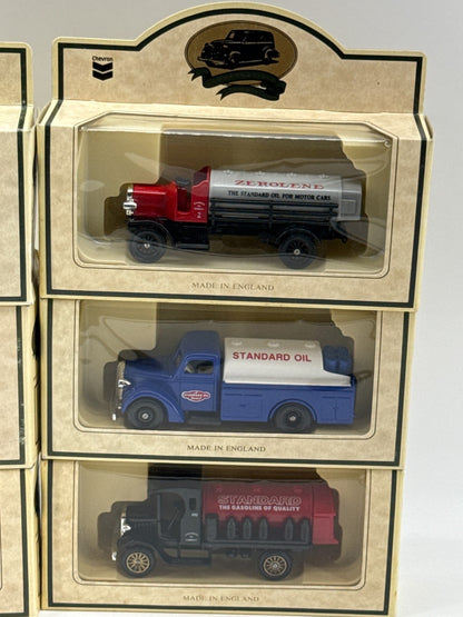 Lledo Days Gone Standard Oil Chevron Truck Set Lot 6 Diecast England Boxed Red