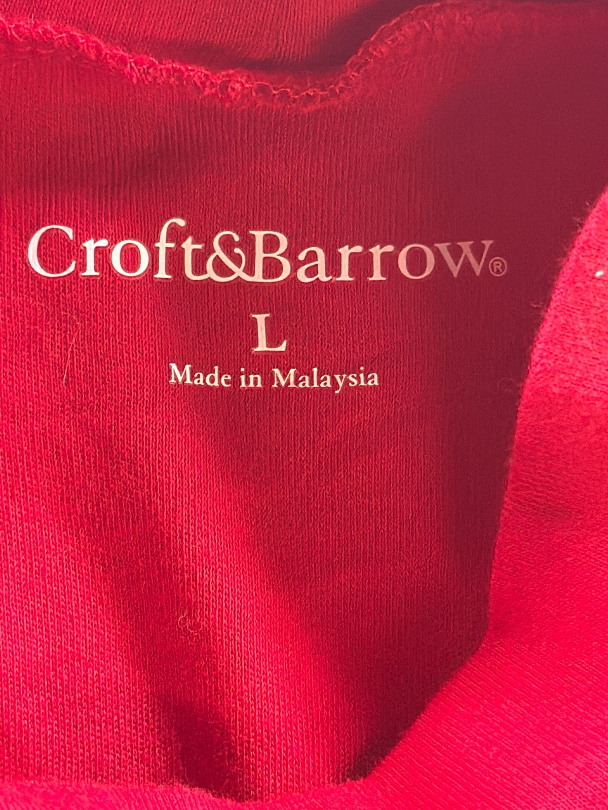 Womens Croft & Barrow 100% Cotton Long Sleeve Mock Neck Turtleneck L