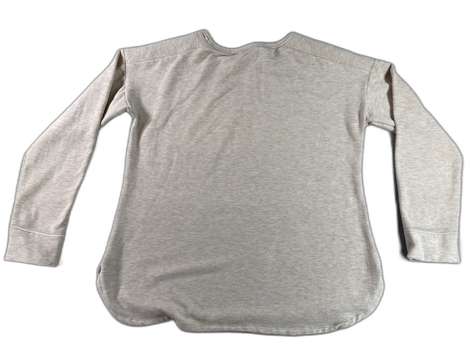 Workshop Republic Clothing Long Sleeve Crewneck Top M Gray Soft Fabric Cotton
