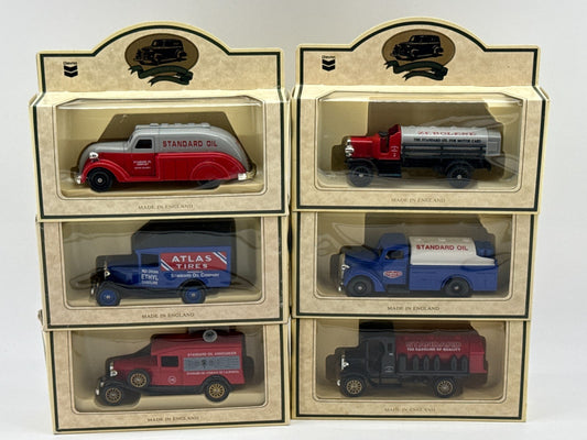 Lledo Days Gone Standard Oil Chevron Truck Set Lot 6 Diecast England Boxed Red