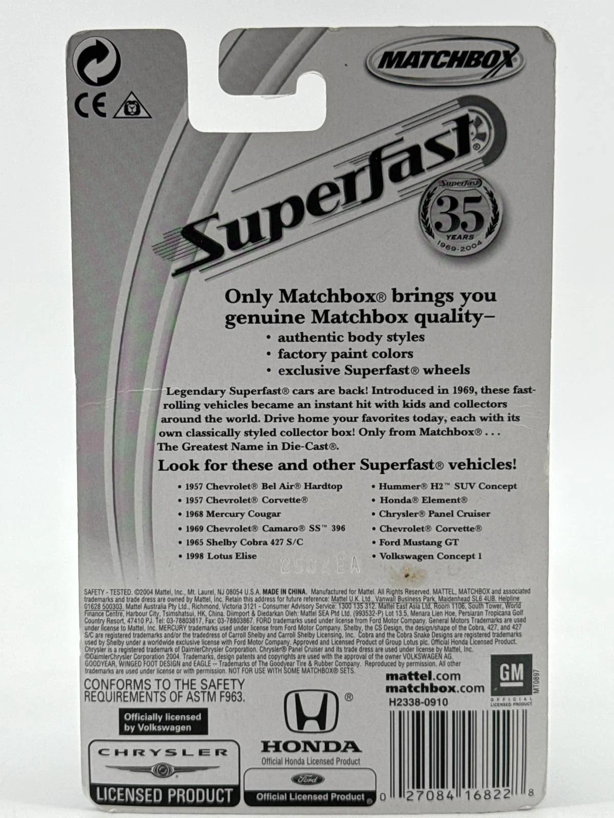 Matchbox Superfast 39 1968 Mercury Cougar Diecast Car Classic Muscle Model NWT