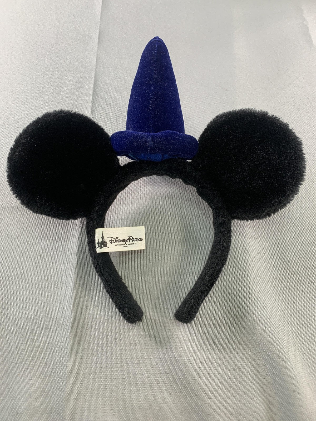 Disney Parks Sorcerer Mickey Mouse Ears Headband Adult Black Blue Hat Cap NWT