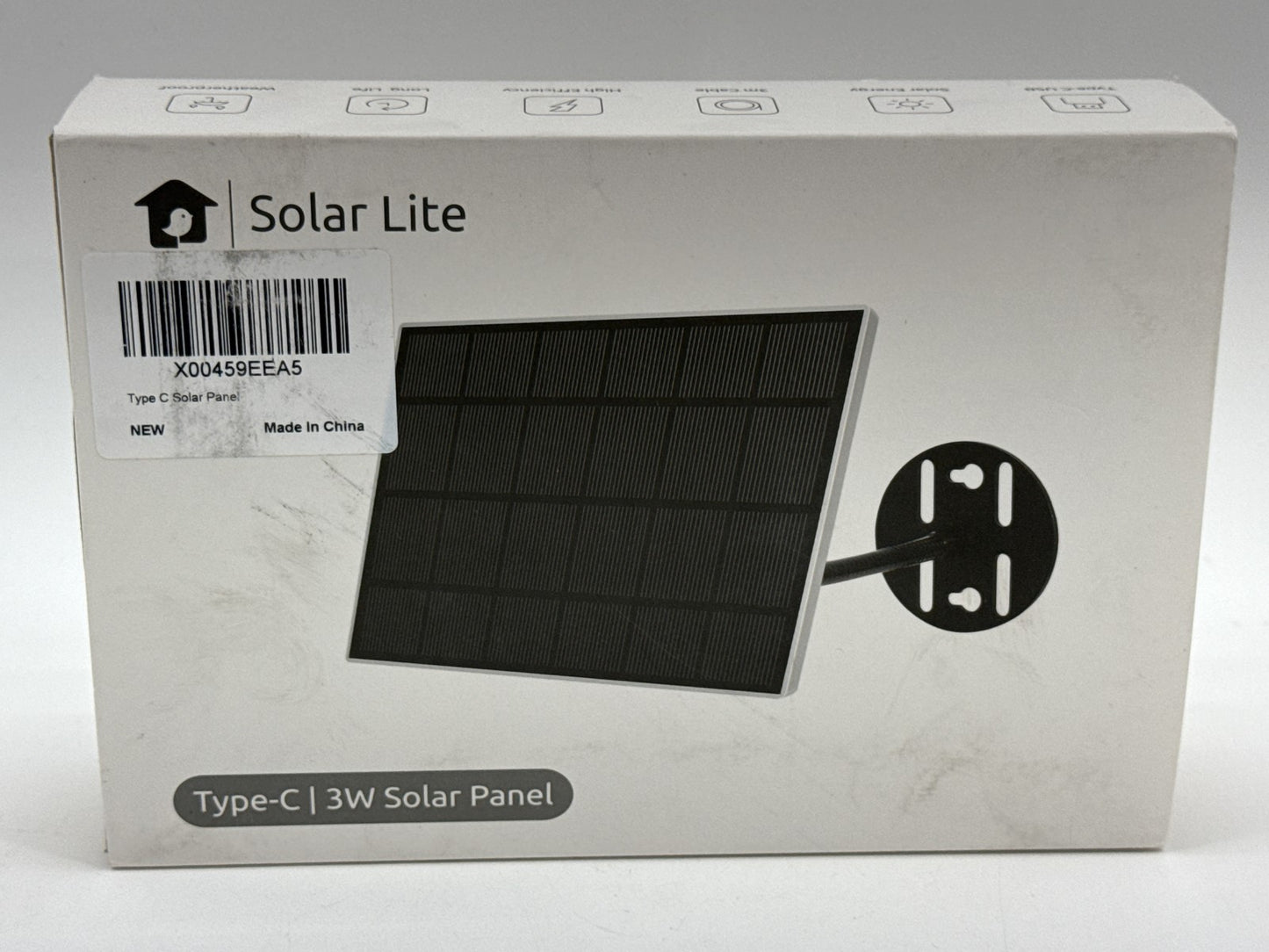 Netvue Solar Lite Panel Black Modern Type USB Energy High Efficiency Power White