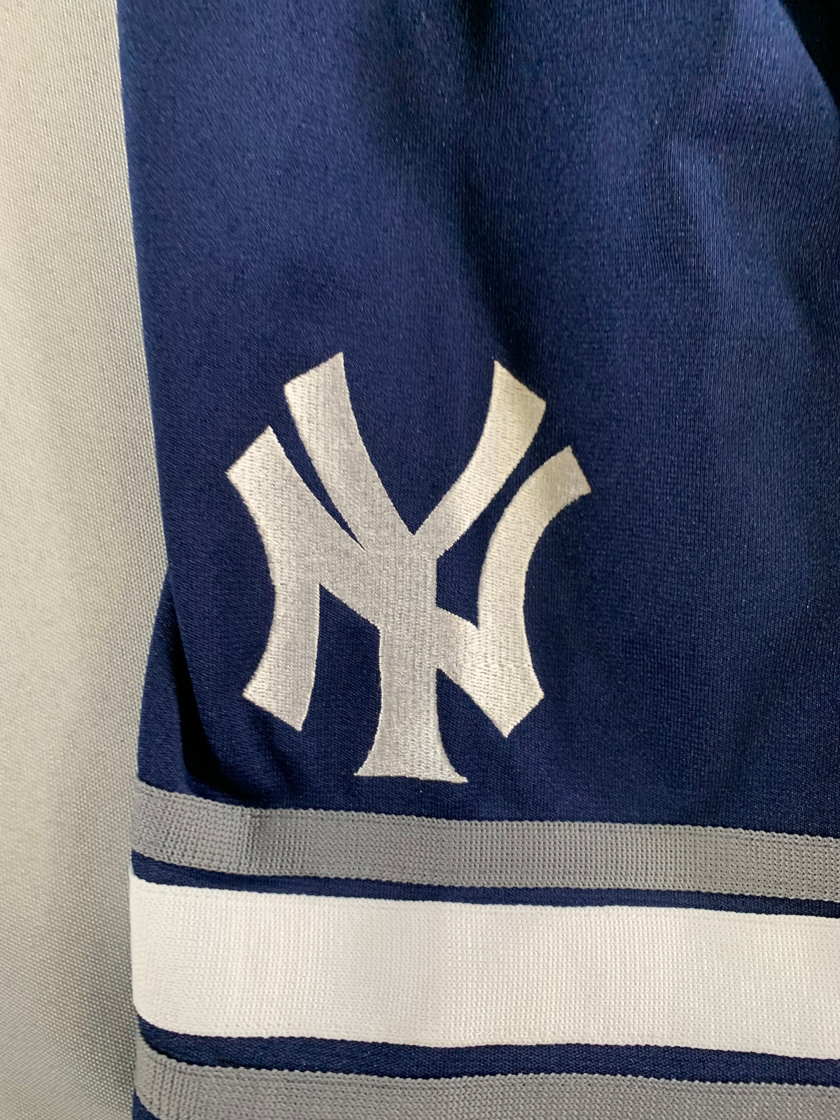 Yankees Jersey XXL Stitches Script Logo Button Up Navy Baseball Shirt Mens VTG