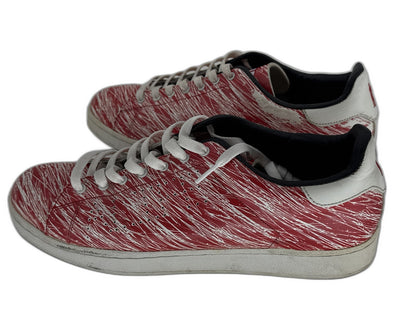 ALIFE SCRIBBLE CUP Sneakers Womens 12 Red Leather Lace Up All Over Print