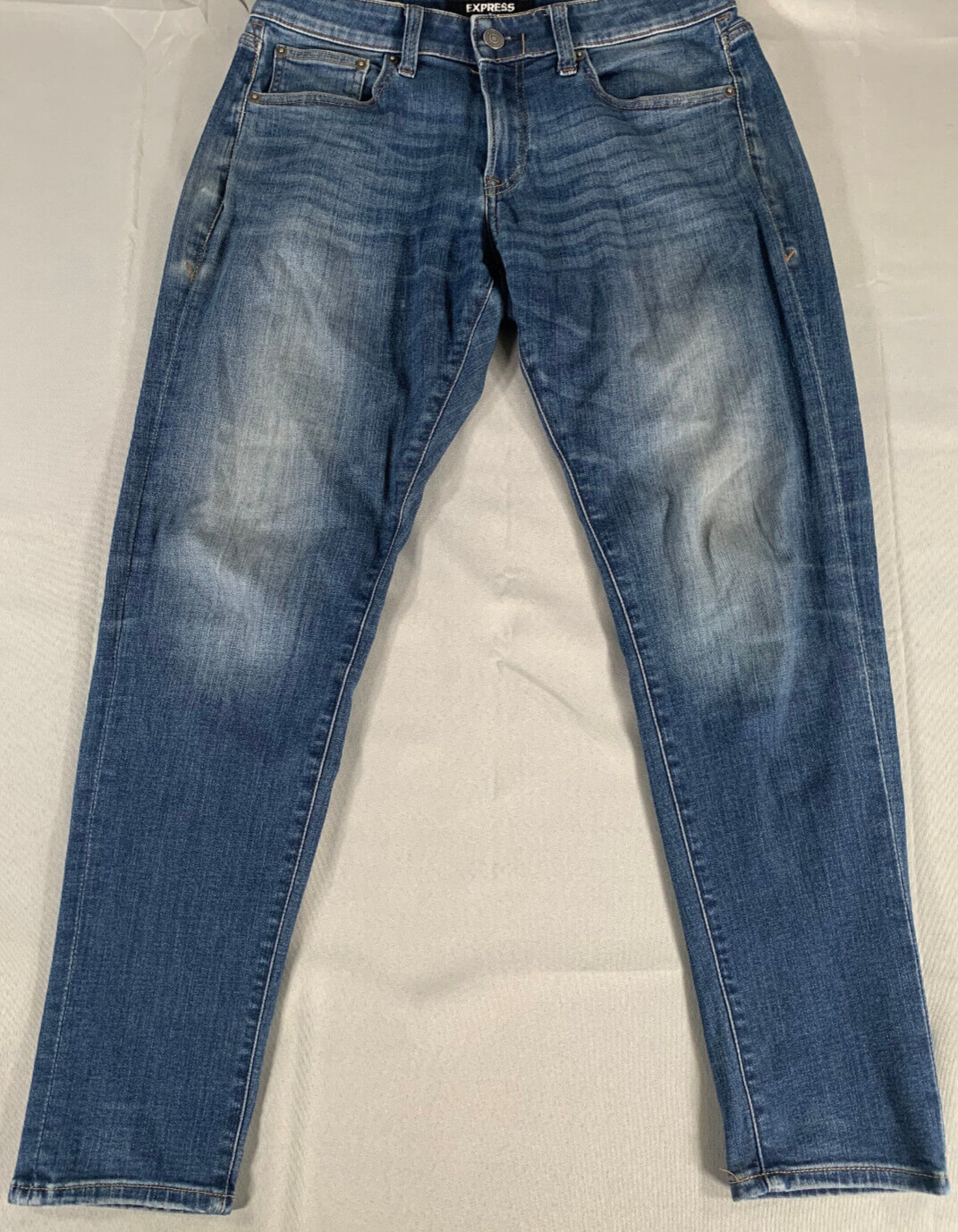 Express Skinny Hyper Stretch Jeans Womens 29x30 Dark Wash High Rise Denim Fit