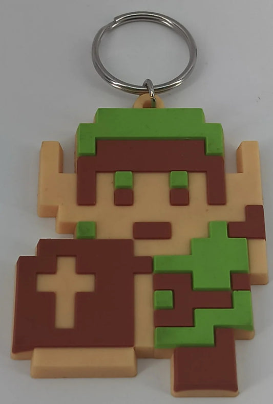 Zelda Link 8-Bit Pixel Keychain Nintendo Game Character Collectible Used HTF