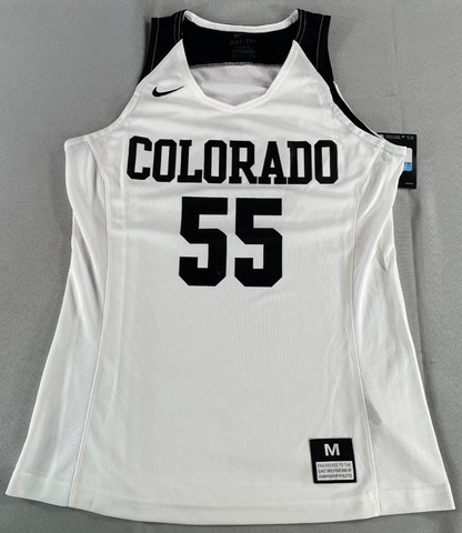Nike Dri-FIT Colorado 55 White Black Sleeveless Basketball Jersey Womens M 80235