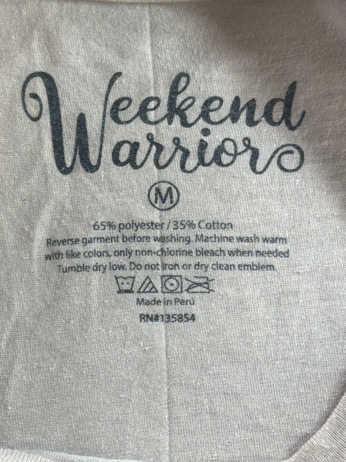 Weekend Warrior Women M Long Sleeve Tee Cream Stay Wild Sun Moon Floral Boho