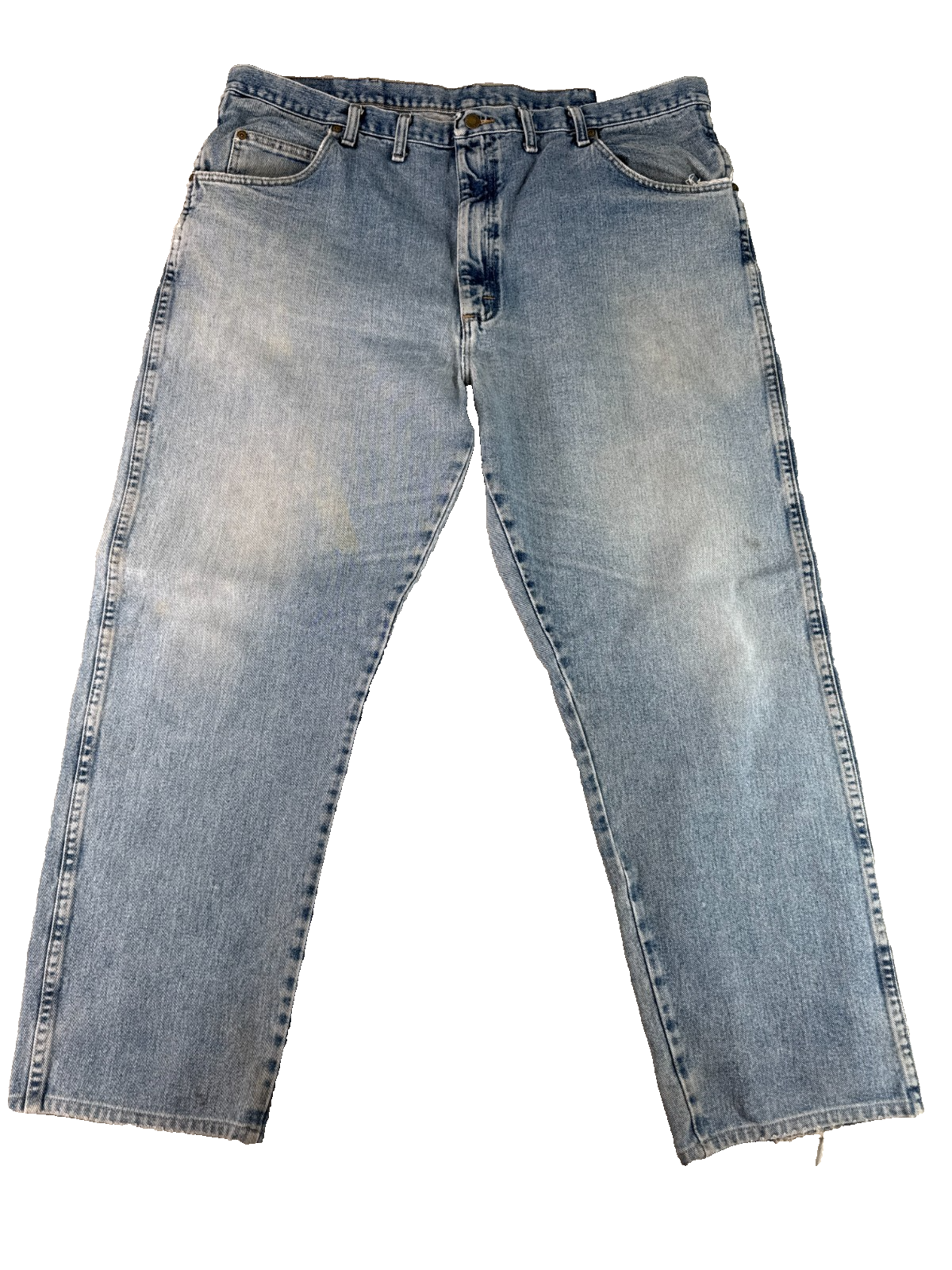 Wrangler 35001AI Jeans Men’s 44x32 Light Wash Relaxed Fit Denim Pants