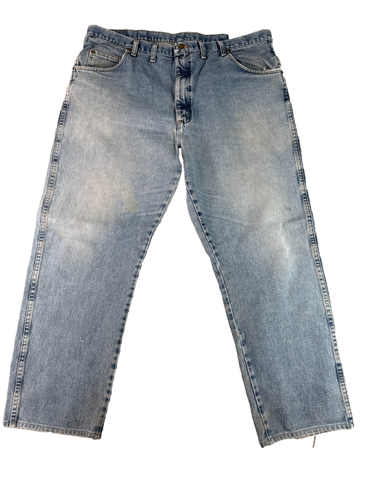 Wrangler 35001AI Jeans Men’s 44x32 Light Wash Relaxed Fit Denim Pants
