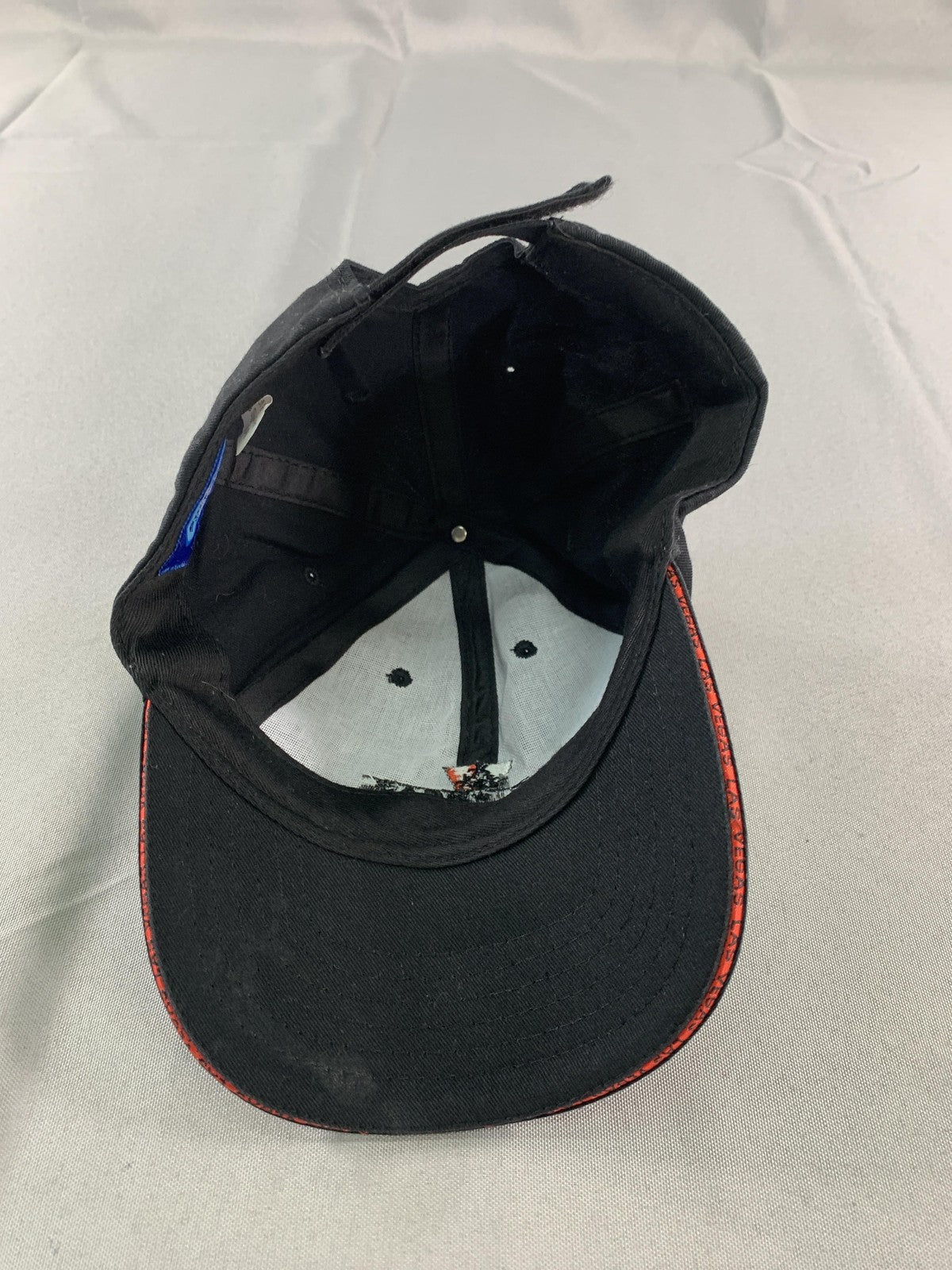 Las Vegas Hat Cap Strap Back Mens One Size Black Embroidered Souvenir NV Apparel