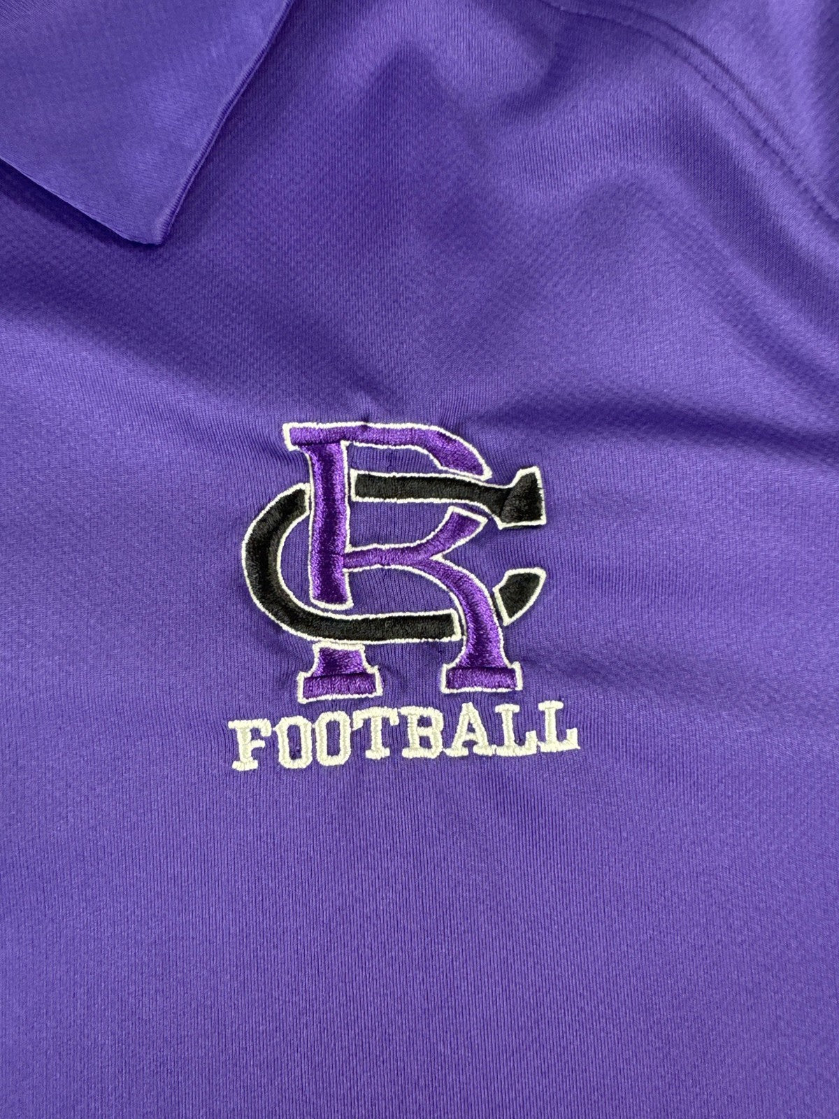 Nike Polo Shirt Mens 2XL Purple Dri-Fit Football Coach Performance Top 100 on