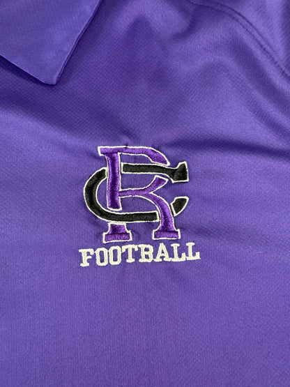 Nike Polo Shirt Mens 2XL Purple Dri-Fit Football Coach Performance Top 100 on