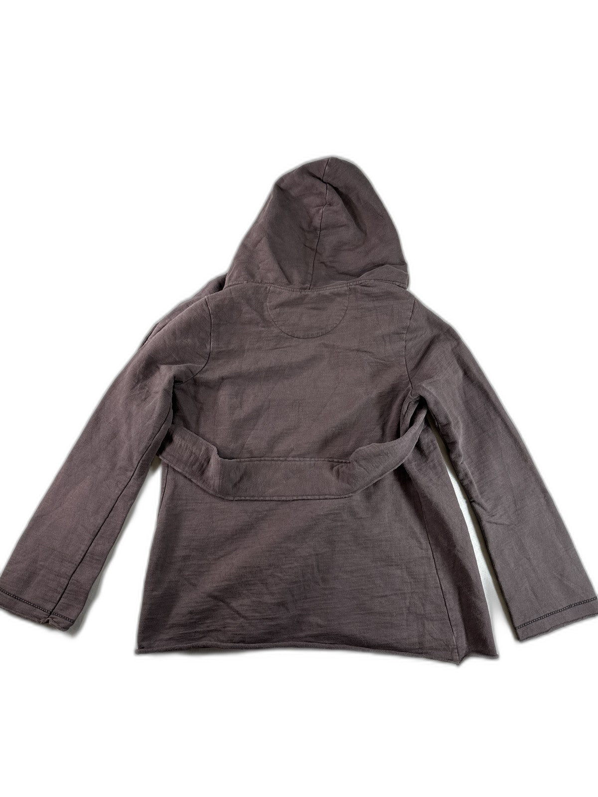 Lucky Brand 8WK3784 Hooded Open Cardigan XL Womens Brown Cotton Blend Long