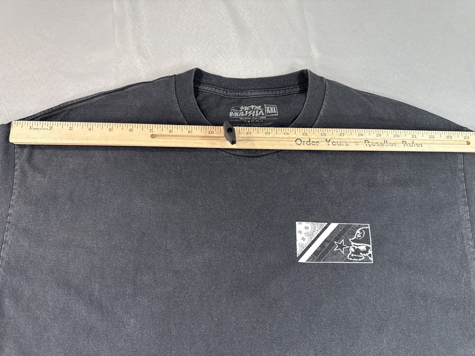 Metal Mulisha Skull Graphic Tee XXL Black 100% Cotton Regular Fit Short Y2K