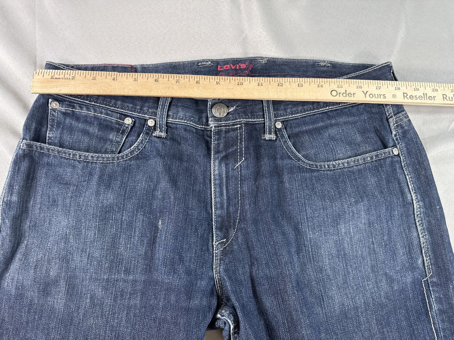Levi's 501 Straight Fit Jeans W38 L30 Dark Wash 100% Cotton Selvedge Denim
