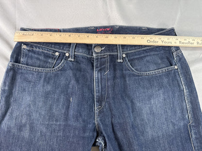 Levi's 501 Straight Fit Jeans W38 L30 Dark Wash 100% Cotton Selvedge Denim