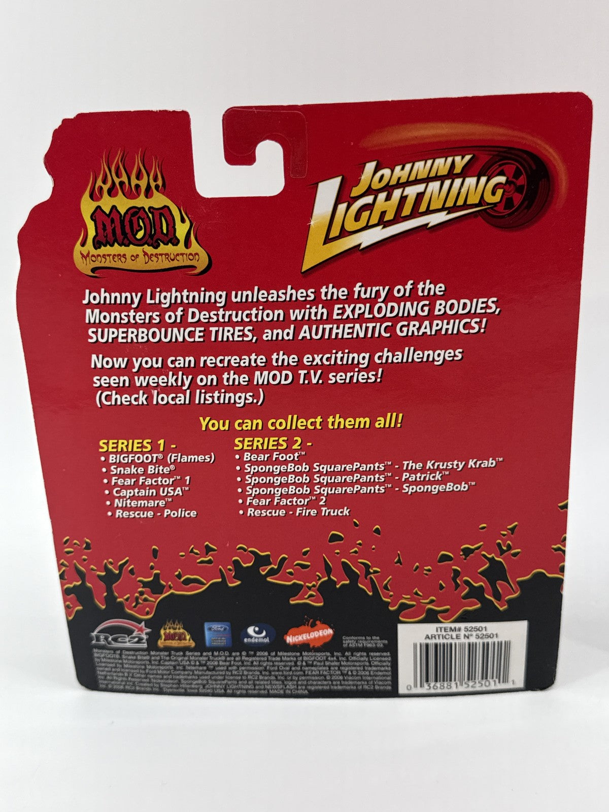 Johnny Lightning Exploding Die MOD Rescue Cast Vehicle Metal Full Toys Set