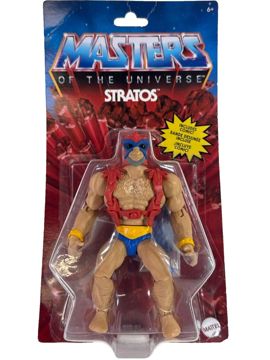 Masters of the Universe Origins Stratos Figure MOTU Blue Mask Red Wings Sealed